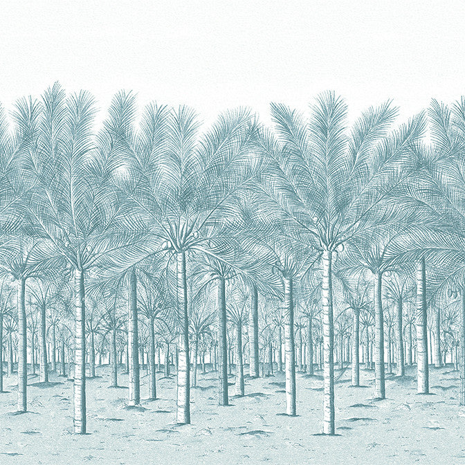 Palm Grove Mural - 5 Panel Full Set Spa Blue TM13949 by Thibaut Wallpaper Thibaut Wallpaper Palm Grove Mural - 5 Panel Full Set Spa Blue TM13949Wallpaper Palm Grove Non Woven Wallpaper 5 Panel Full Set U.S.A. </p><p>Repeat: V: 0 135 - Fabric Carolina -