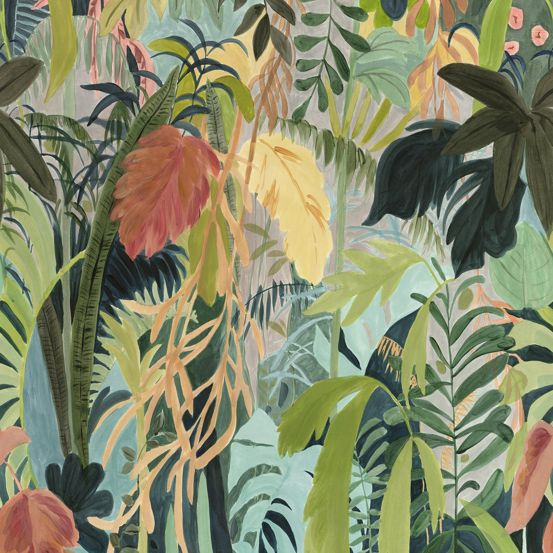 RAINFOREST MURAL Tropical TM15853 by Thibaut Designer Wallpaper