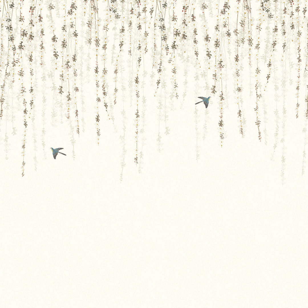 BLOSSOM MURAL White TM24451 by Thibaut Designer Wallpaper