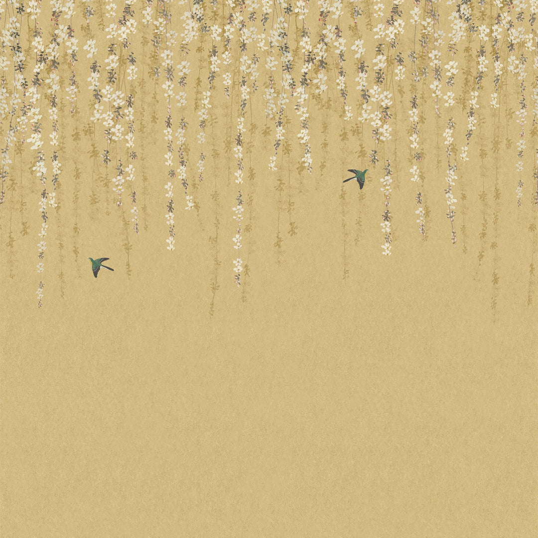 BLOSSOM MURAL Gold TM24452 by Thibaut Designer Wallpaper