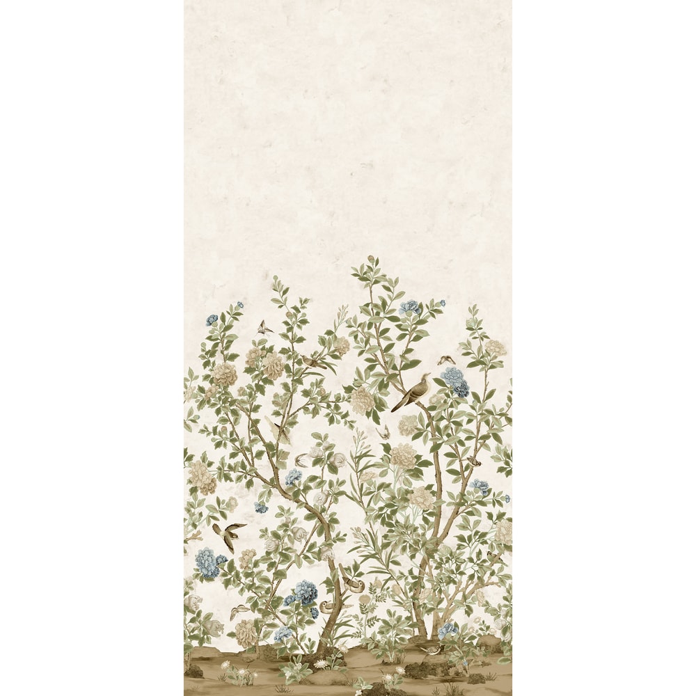 Thibaut Wallpaper TM4509 JARDIN BLOOM MURAL - Natural