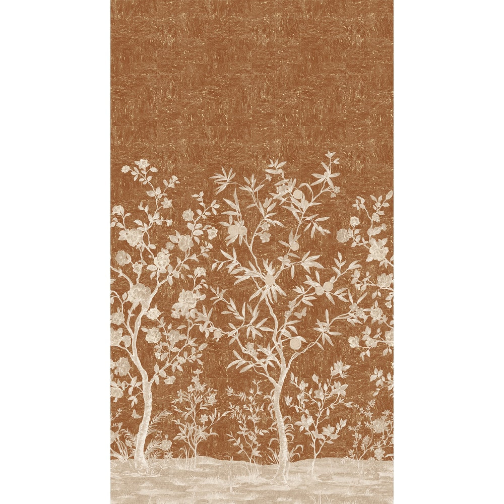 Thibaut Wallpaper TM4517 INDIRA MURAL - Umber