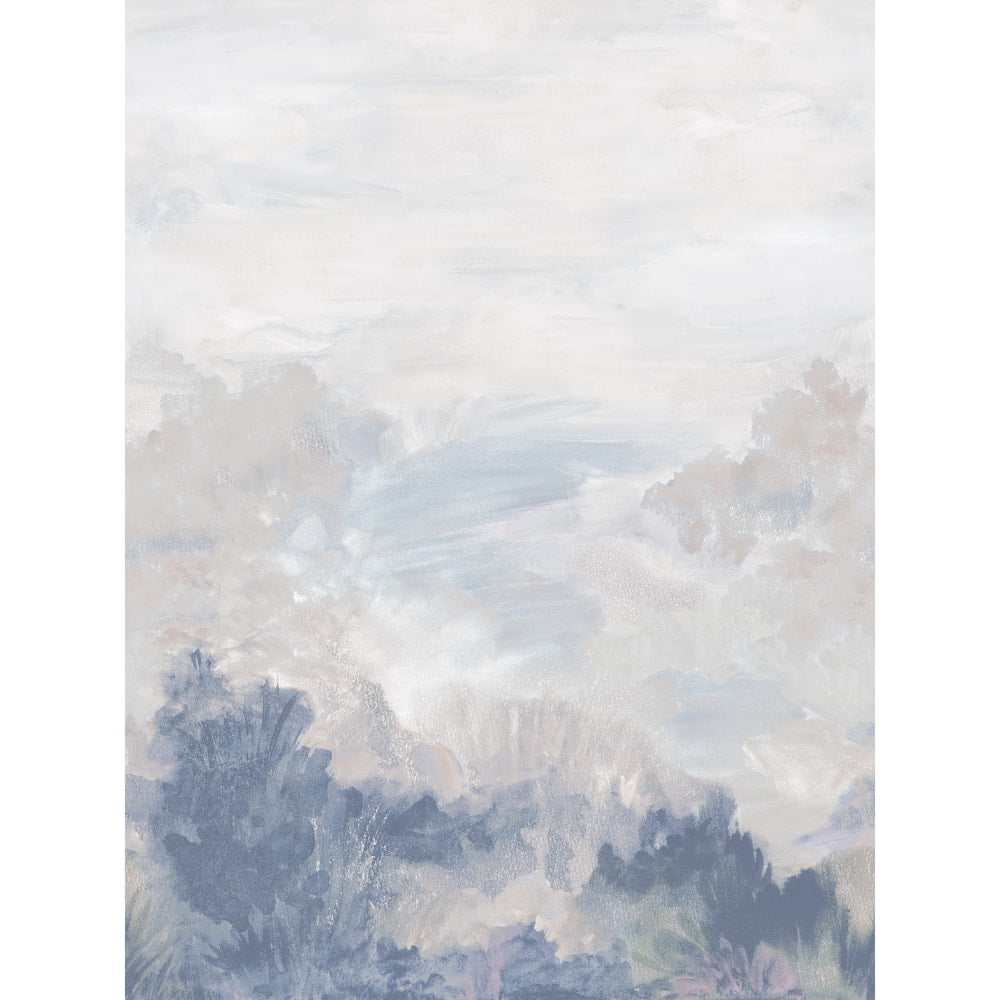 Thibaut Wallpaper TM4541 TWILIGHT MURAL - Slate on Pearl