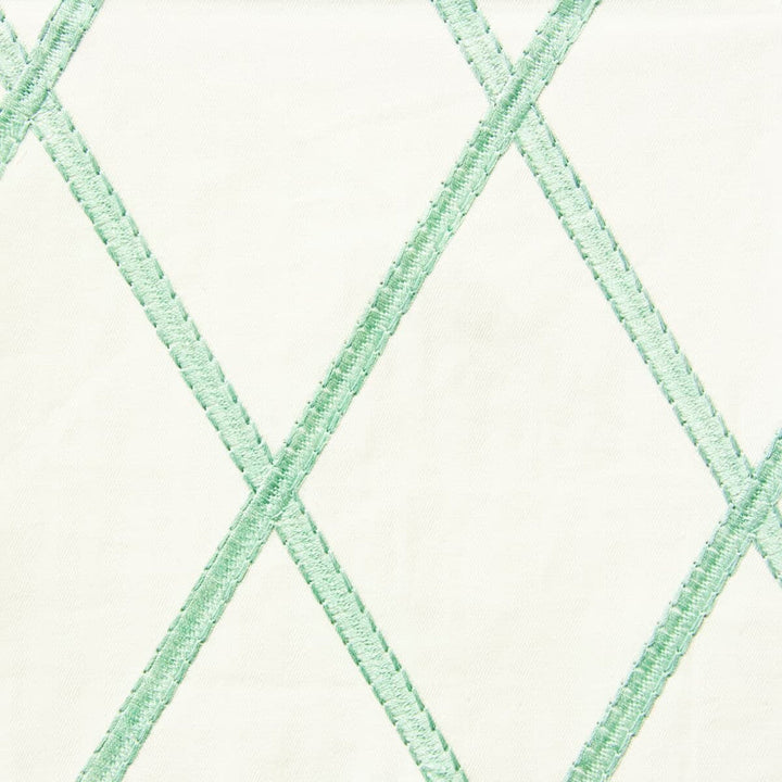 Tolozan 2 Seacrest by Stout Designer Fabric Rainbow Library Aquamarine/Seacrest 100% Cotton Viscose Embroidery INDIA WYZENBEEK 50 000 DOUBLE RUB WEAR TEST (HEAVY DUTY) Horizontal: 4.5 and Vertical: 7.5 51 in - Swanky Fabrics -