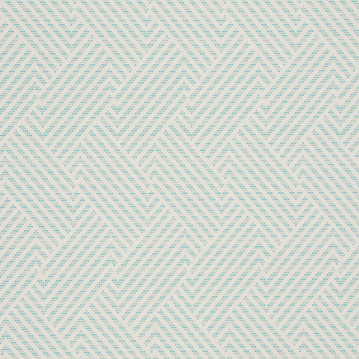 Trivoli Turquoise by Bella-Dura Designer Fabric  100% BELLA DURA POLYOLEFIN USA 70000 H: 5.5'' V: 12.5'' 54.5''  - Swanky Fabrics -