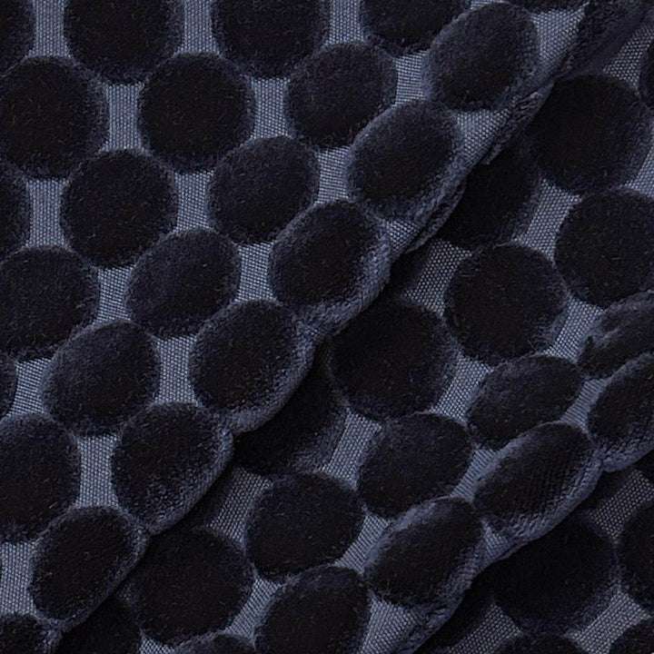 Trodo Navy by Magnolia Designer Fabric - 100% Polyester India 30000 Horizontal: 1.5 and Vertical: 1.75 54 - Swanky Fabrics -