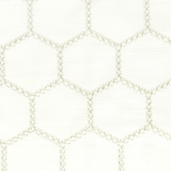 Trooper 1 Porcelain by Stout Designer Fabric COLOR MY WINDOW PEARL/DRIFTWOOD 90%POL 10%LIN INDIA Horizontal: 4.250 and Vertical: 2.500 50.5 in - Swanky Fabrics -