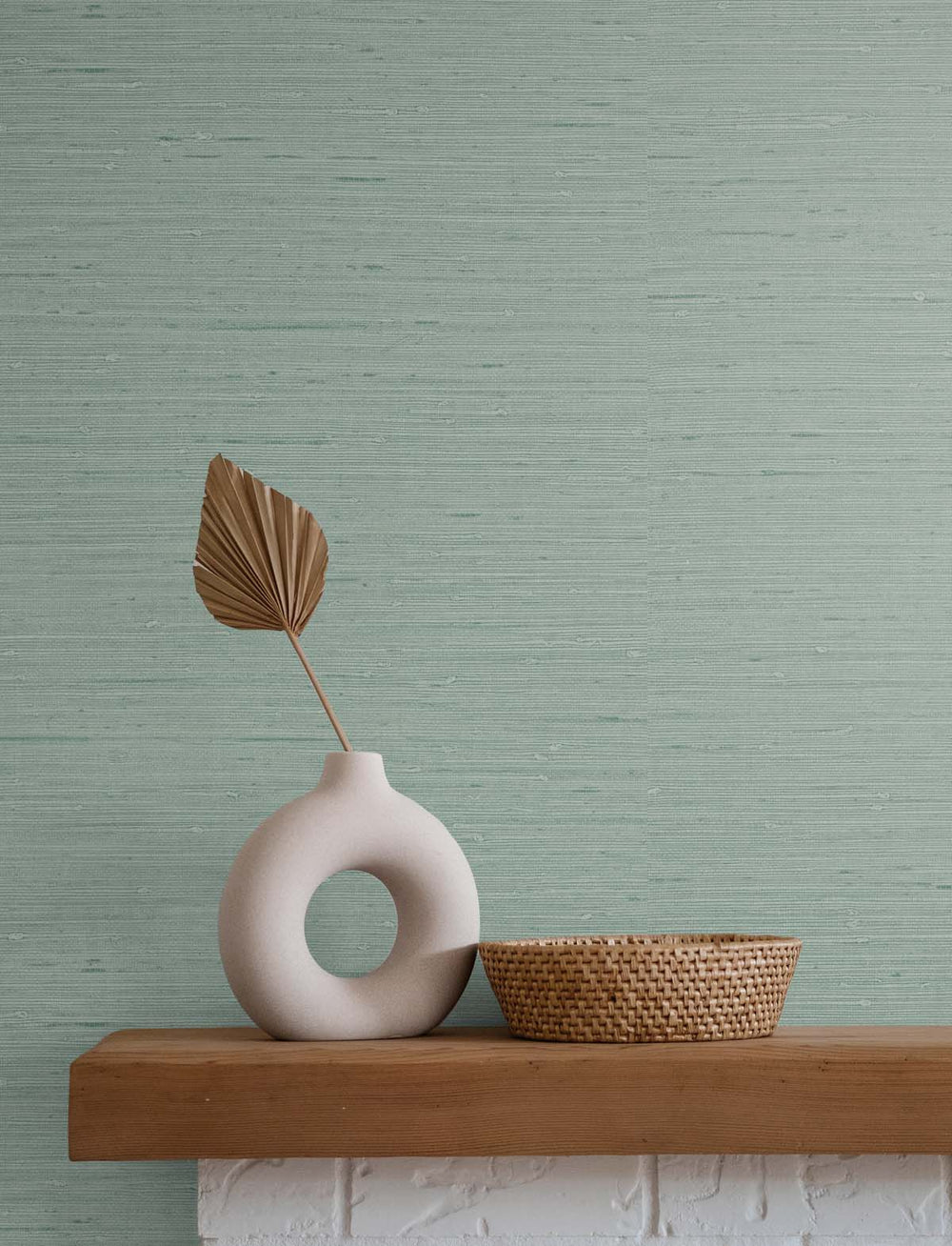 Seahaven Rushcloth Aloe TS80714 by Seabrook Designs Designer Wallpaper