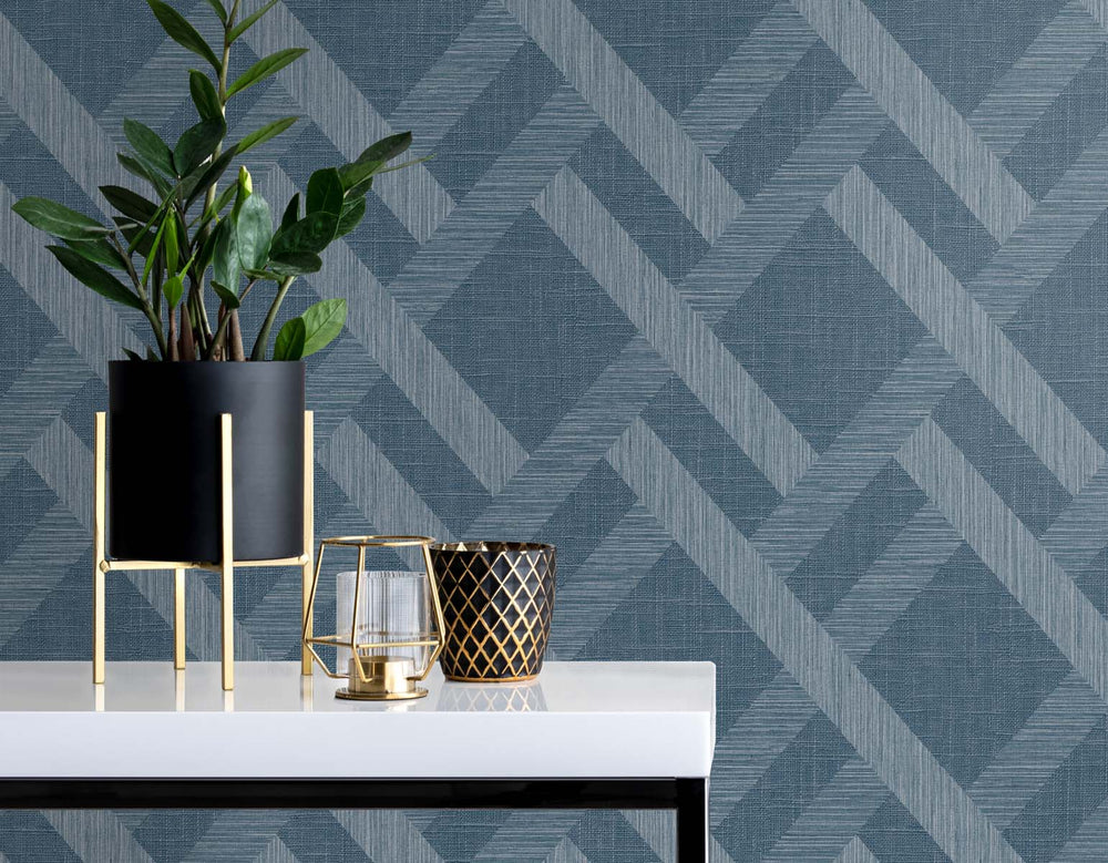 Linen Trellis Nautica TS80802 by Seabrook Designs Designer Wallpaper