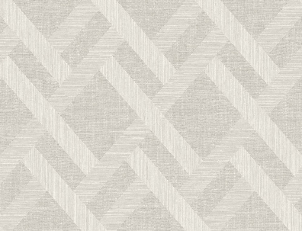Linen Trellis Morning Fog TS80805 by Seabrook Designs Designer Wallpaper