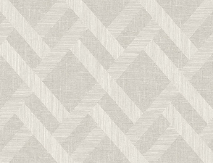 Linen Trellis Morning Fog TS80805 by Seabrook Designs Designer Wallpaper