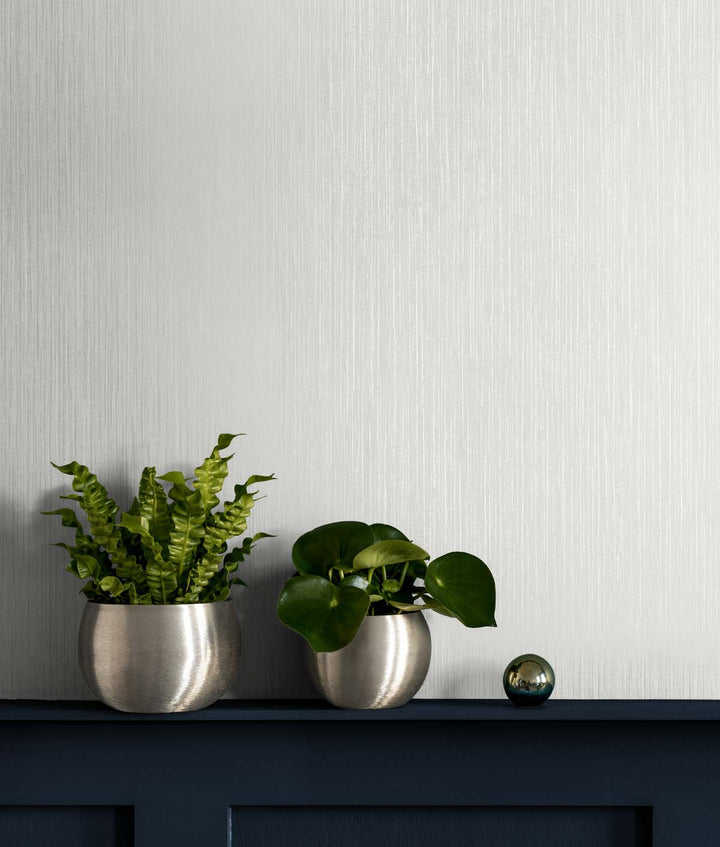 Vertical Stria Snowbound TS80928 by Seabrook Designs Designer Wallpaper