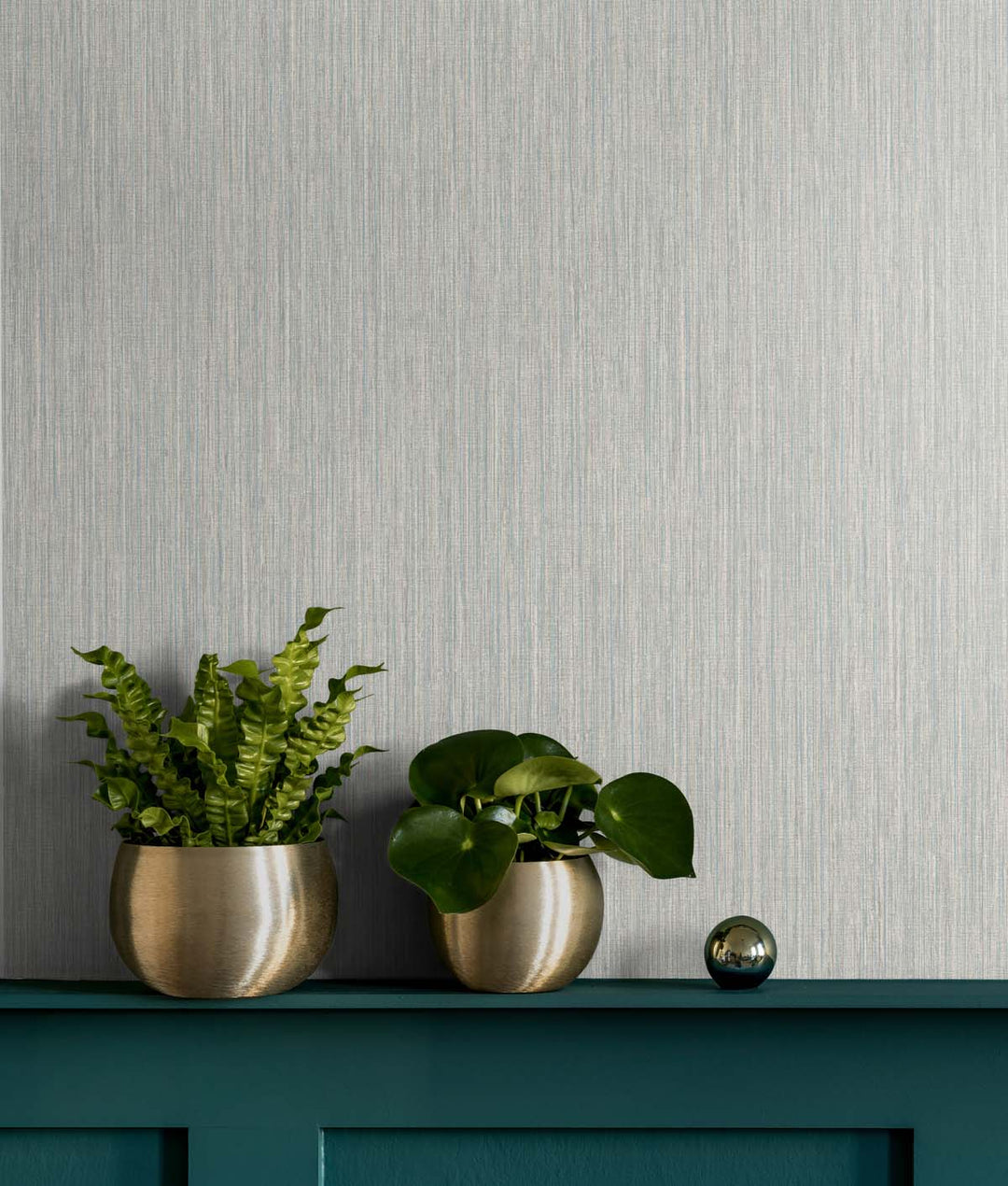 Vertical Stria Harbor Grey & Sky Blue TS80938 by Seabrook Designs Designer Wallpaper