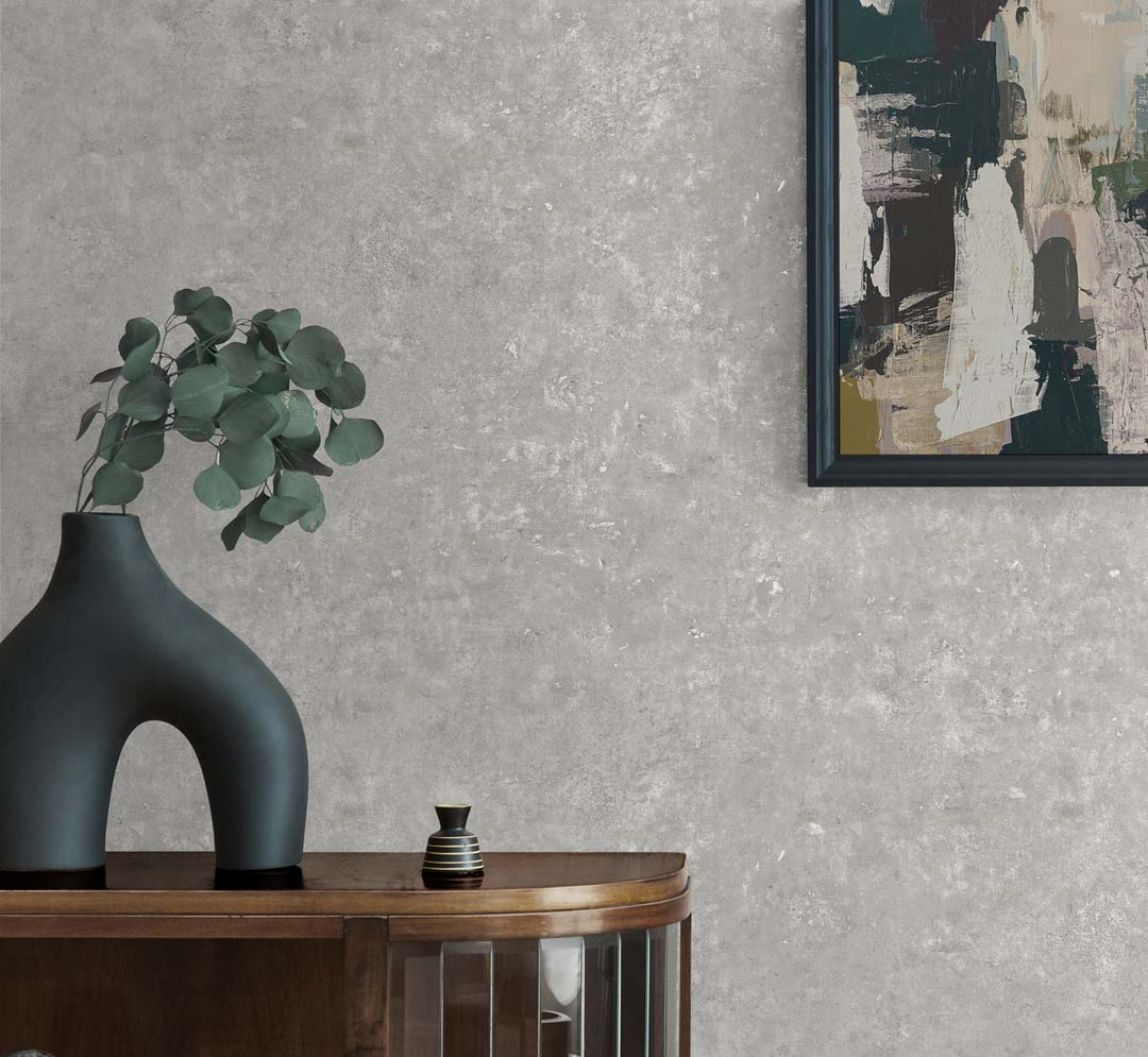 Cement Faux Silo & Metallic Silver TS81228 by Seabrook Designs Designer Wallpaper