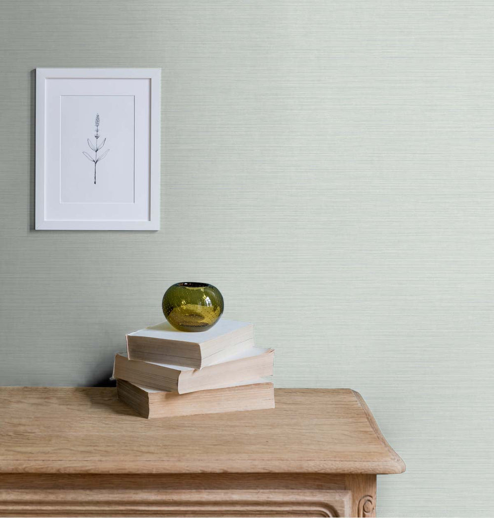 Silk Bundled Sage TS81404 by Seabrook Designs Designer Wallpaper