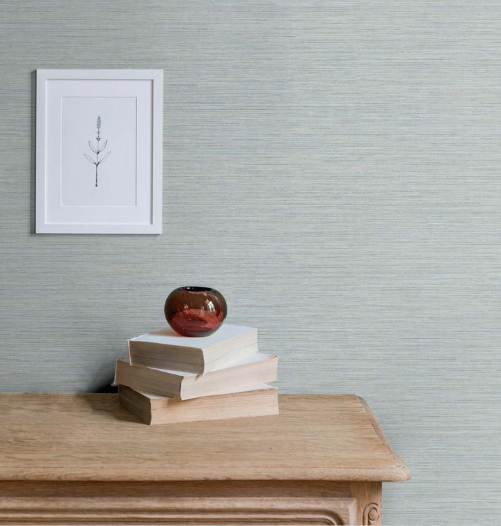 Silk Beryl Blue TS81407 by Seabrook Designs Designer Wallpaper