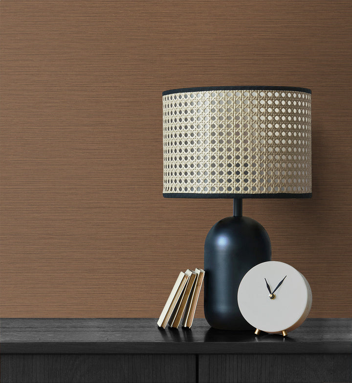 Silk Burnt Orange TS81416 by Seabrook Designs Designer Wallpaper