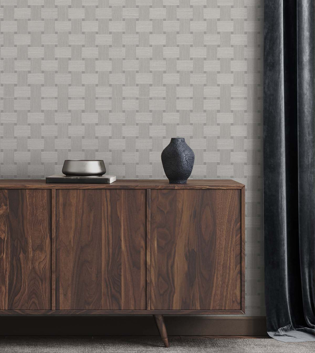 Basketweave Mirage TS81818 by Seabrook Designs Designer Wallpaper