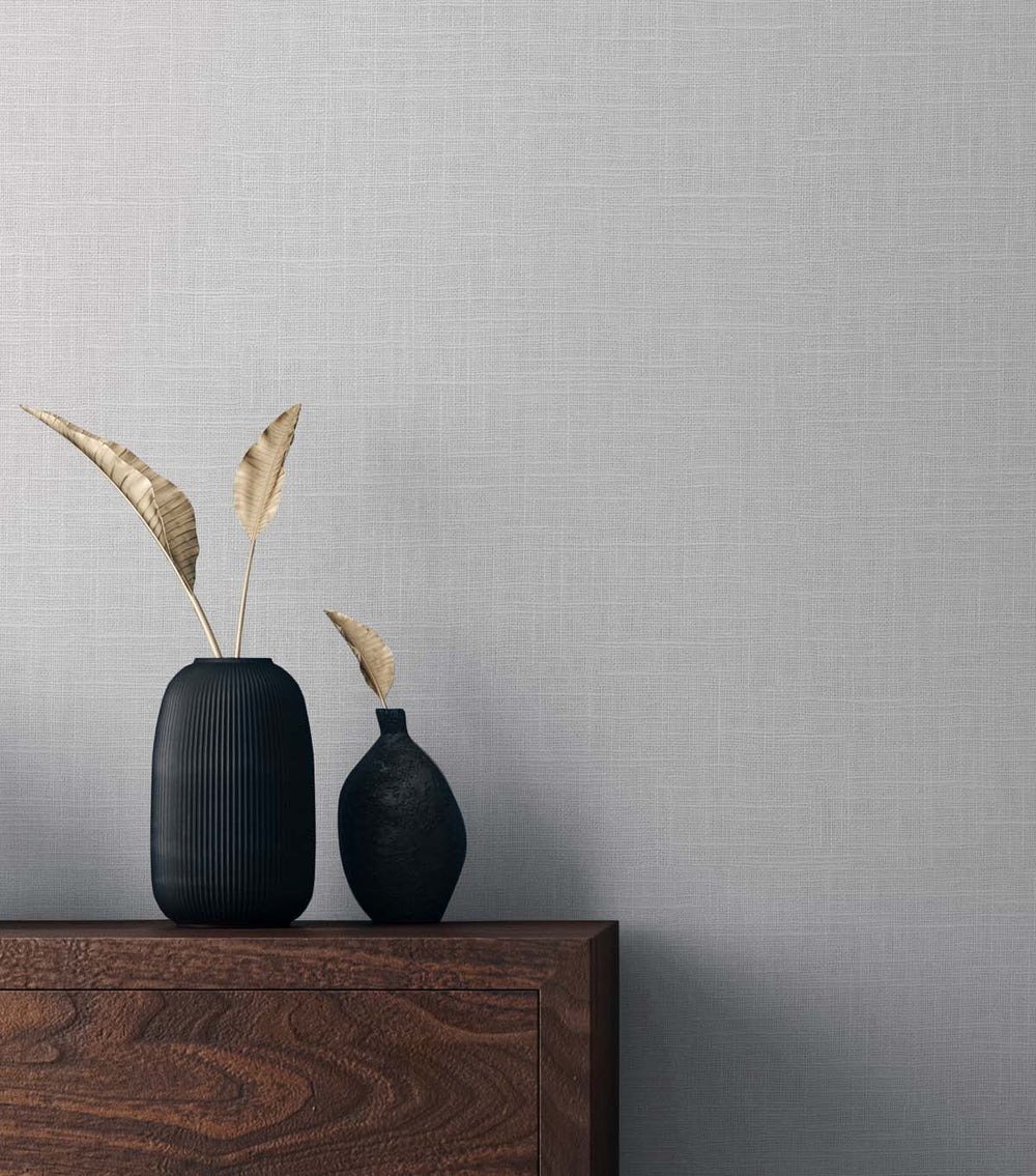 Myrna Linen Everest White TS81900 by Seabrook Designs Designer Wallpaper