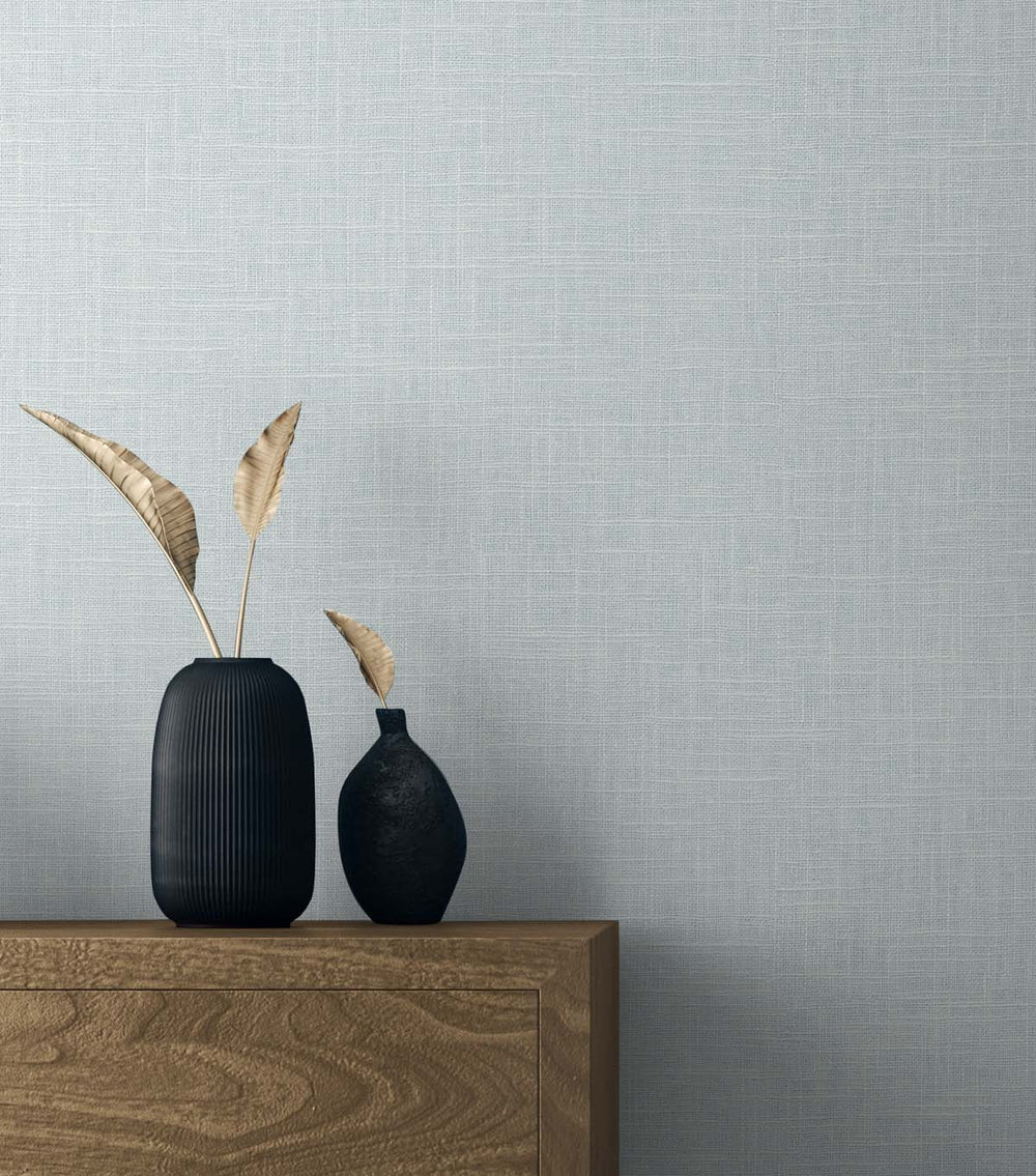 Myrna Linen Icicle TS81922 by Seabrook Designs Designer Wallpaper