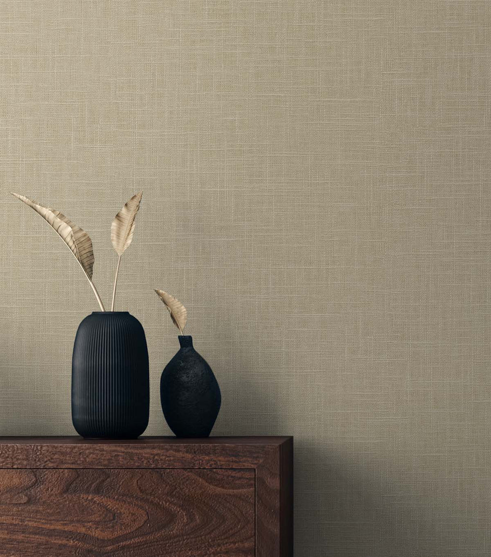 Myrna Linen Hemp TS81925 by Seabrook Designs Designer Wallpaper