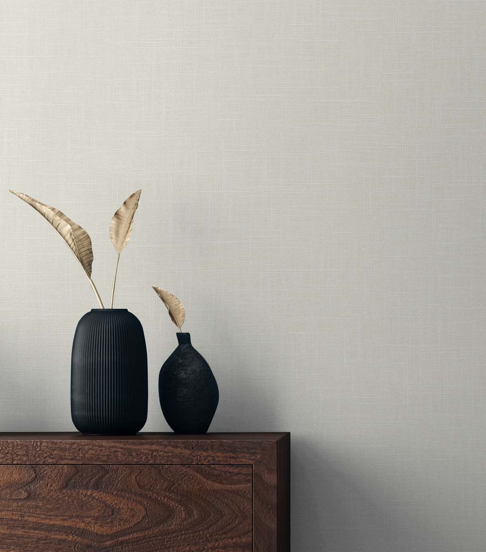 Myrna Linen Caster Sugar TS81935 by Seabrook Designs Designer Wallpaper
