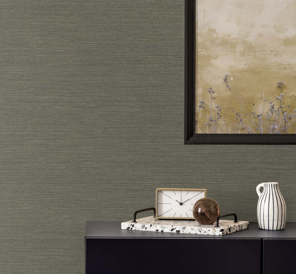 Seawave Sisal Raw Umber TS82015 by Seabrook Designs Designer Wallpaper
