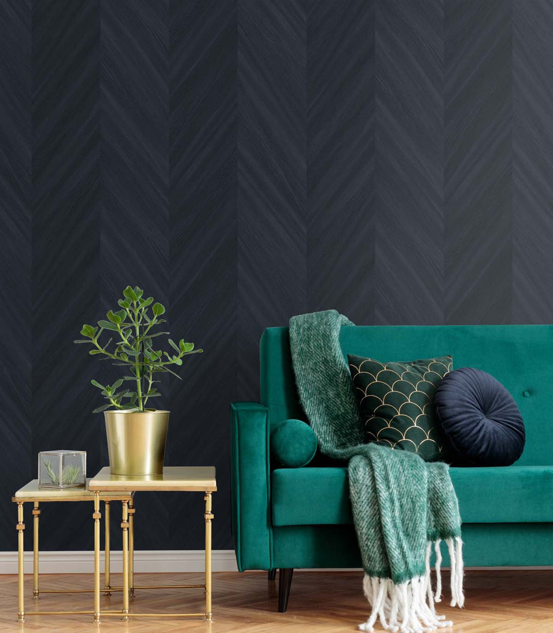 Chevron Wood Baikal TS82102 by Seabrook Designs Designer Wallpaper