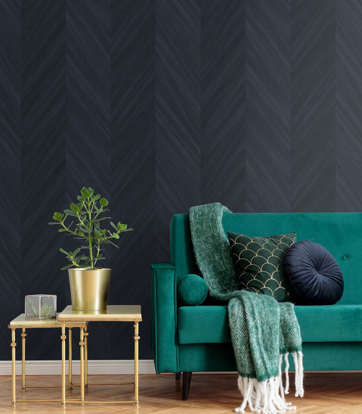 Chevron Wood Baikal TS82102 by Seabrook Designs Designer Wallpaper