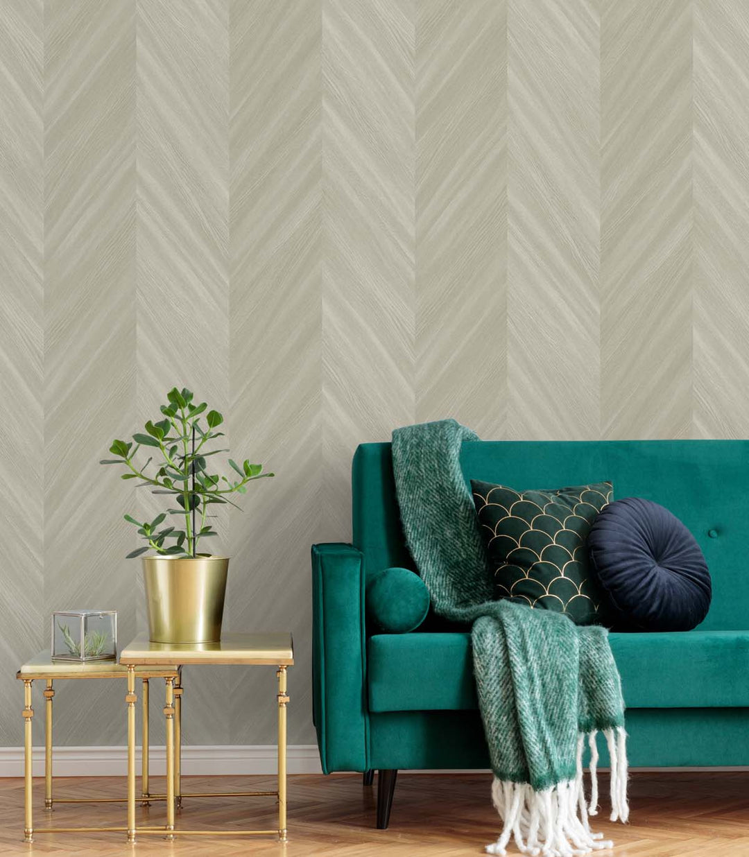 Chevron Wood Bister TS82106 by Seabrook Designs Designer Wallpaper
