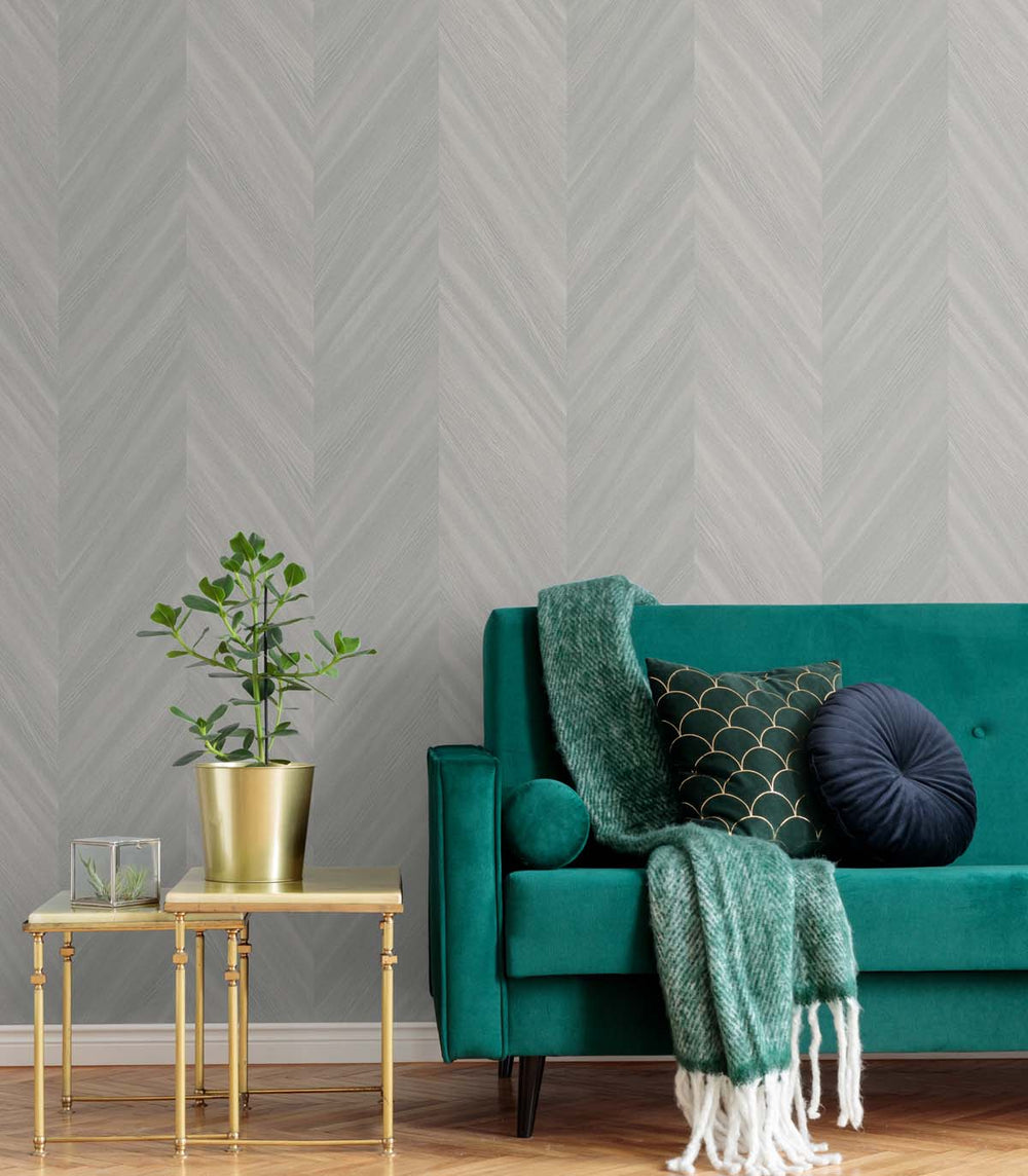 Chevron Wood Sere TS82108 by Seabrook Designs Designer Wallpaper