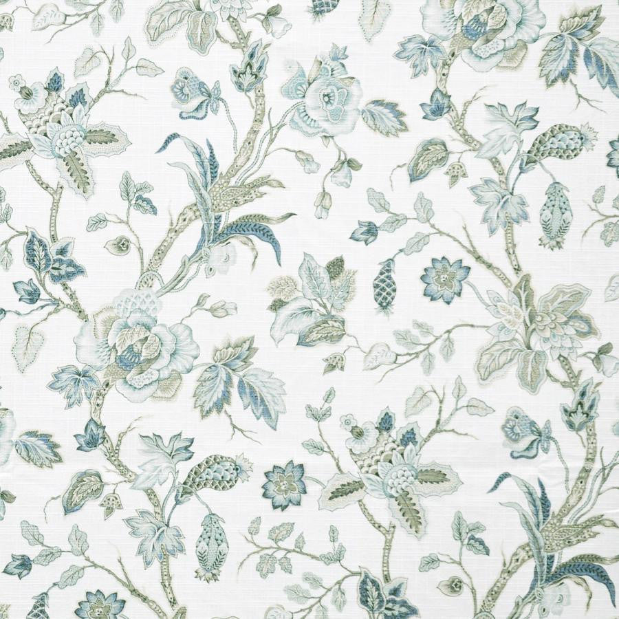 Thomasina # 811 Lake by Maxwell Designer Fabric Color Theory-Vol.Vi Odyssey 100% COTTON SPAIN V-27"H-13.5" 54" - Swanky Fabrics -