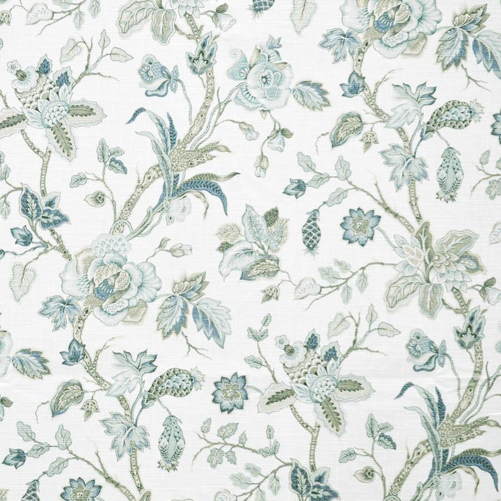 Thomasina # 811 Lake by Maxwell Designer Fabric Color Theory-Vol.Vi Odyssey 100% COTTON SPAIN V-27"H-13.5" 54" - Swanky Fabrics -
