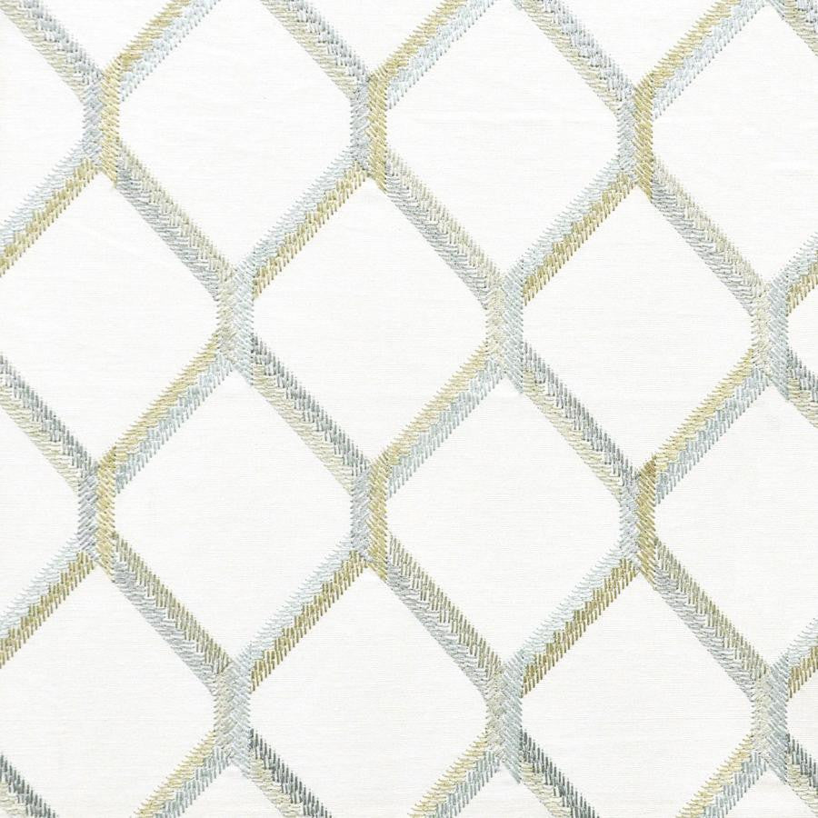 Trello # 822 Harbor by Maxwell Designer Fabric COLOR THEORY-VOL.VI ODYSSEY 75% COTTON/25% RAYON INDIA V-6.25"H-4.35" 54"EMB.52" - Swanky Fabrics -