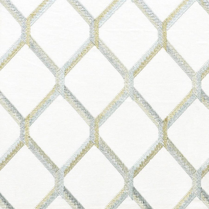 Trello # 822 Harbor by Maxwell Designer Fabric COLOR THEORY-VOL.VI ODYSSEY 75% COTTON/25% RAYON INDIA V-6.25"H-4.35" 54"EMB.52" - Swanky Fabrics -