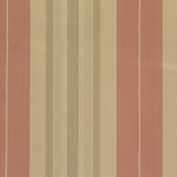 Deanna Stripe/Rose/Green 0016-001 by Old World Weavers Designer Fabric STOCKED AT SCALAMANDRE WAREHOUSE 100% SILK INDIA LIGHT DUTY Horizontal: 0" and Vertical: 55" - Swanky Fabrics -