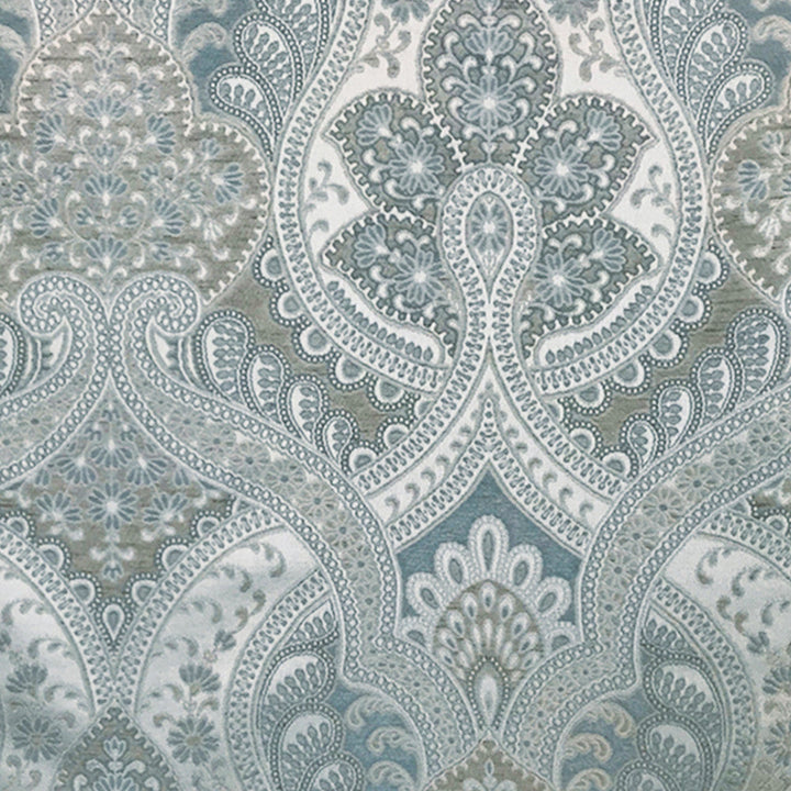 Turnout 61J8001 by JF Designer Fabric Color Concepts Silver Sage 100% Polyester India 15000 Horizontal: 13.625 and Vertical: 25.625 55 - Swanky Fabrics -