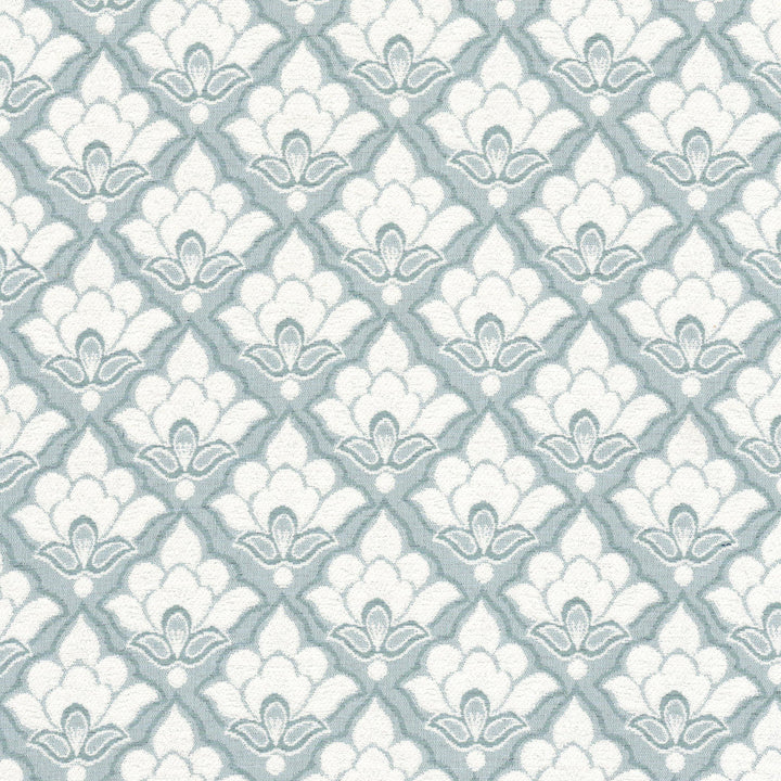 Turret 1 Moonstone by Stout Fabric Stout Fabric Turret 1 MoonstoneFabric GREAT IMPRESSIONS BLUE/SPA 52%SVI 32%POL 16%COT USA </p><p>Repeat: H: 4.875, V: 4.500 57.5 in - Fabric Carolina -