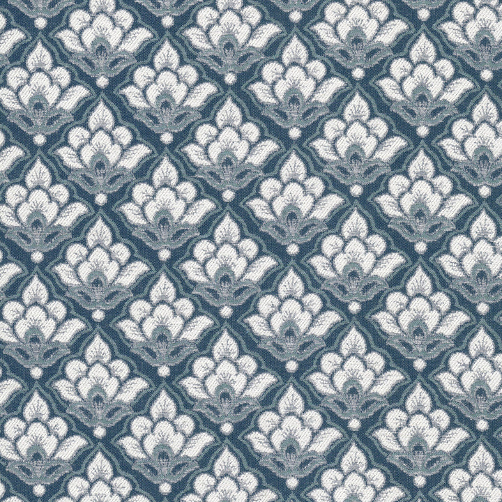 Turret 6 Baltic by Stout Fabric Stout Fabric Turret 6 BalticFabric GREAT IMPRESSIONS BLUE/SPA 52%SVI 32%POL 16%COT USA </p><p>Repeat: H: 4.875, V: 4.500 57.5 in - Fabric Carolina -