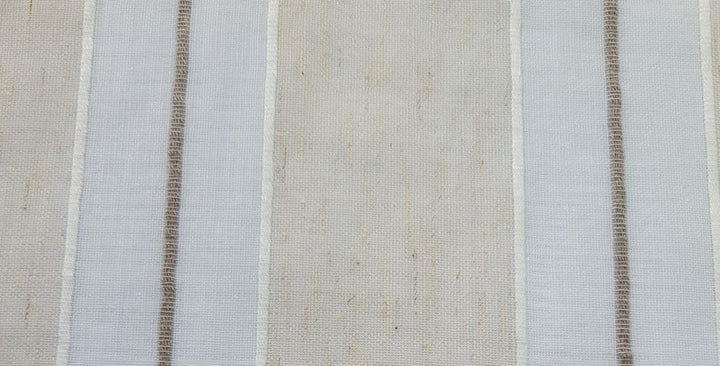Twinkle Oatmeal by Norbar Designer Fabric SHEER MADNESS 100% POLYESTER CHINA 118 - Swanky Fabrics -