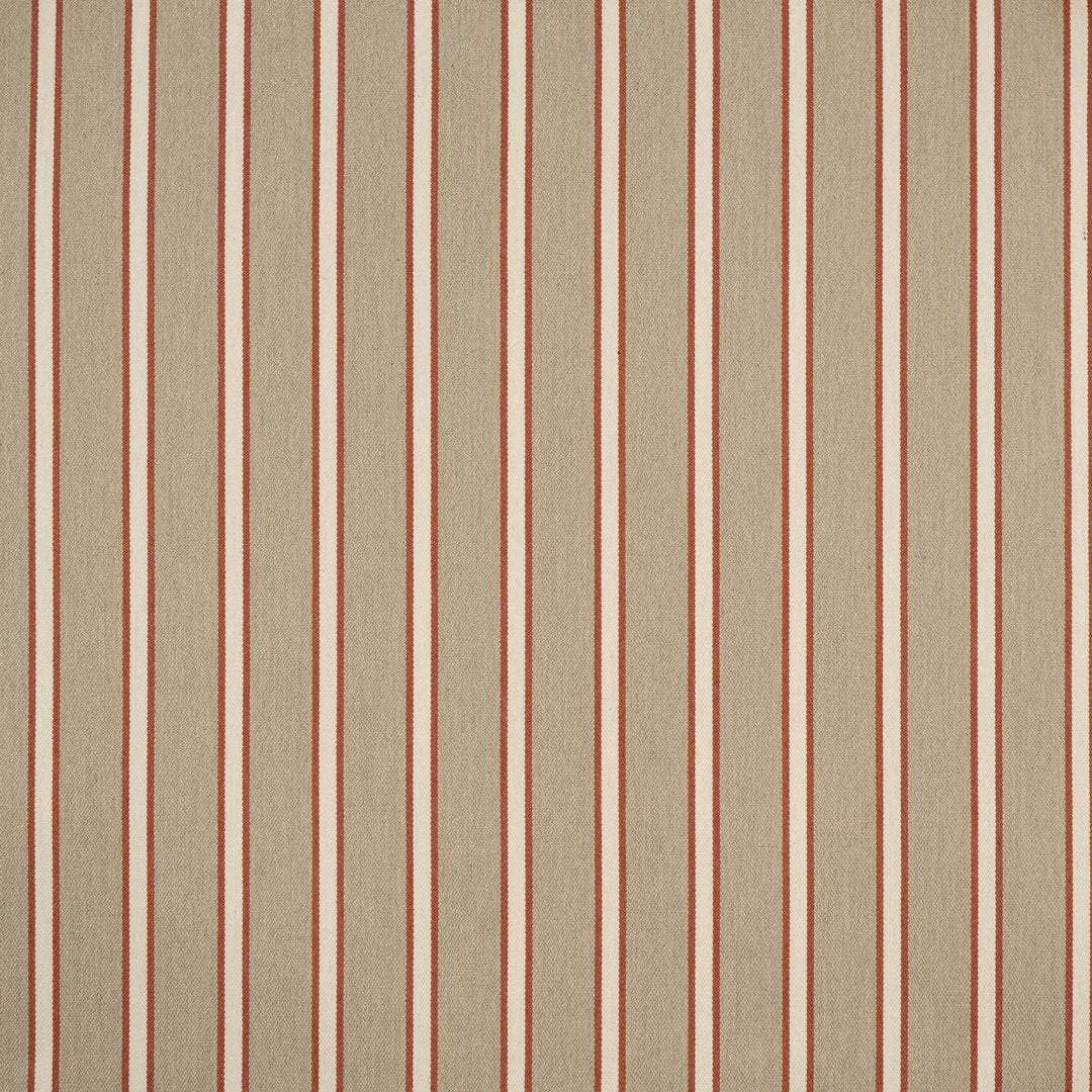 Tahoma # 729 Tomato by Maxwell Designer Fabric Stripes & Checks Iv 82% COTTON 18% POLYESTER INDIA H-1.5" 55" - Swanky Fabrics -