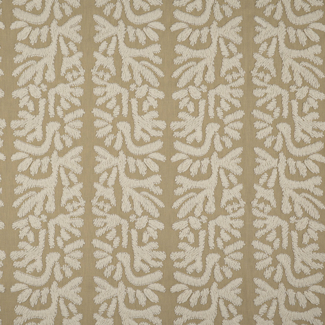 Tilly # 426 Wheat by Maxwell Designer Fabric Color Theory-Vol. X Driftwood BASE:52% POLYESTER 48% COTTON EMB:100% COTTON INDIA V-6.3" H-7.9" BASE:53" EMB:52" - Swanky Fabrics -