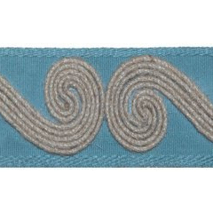 Togo Teal by Europatex Designer Fabric Tribal Delicates 60% Polyester, 20% Jute, 20% Polyester 2.00 inches - Swanky Fabrics -