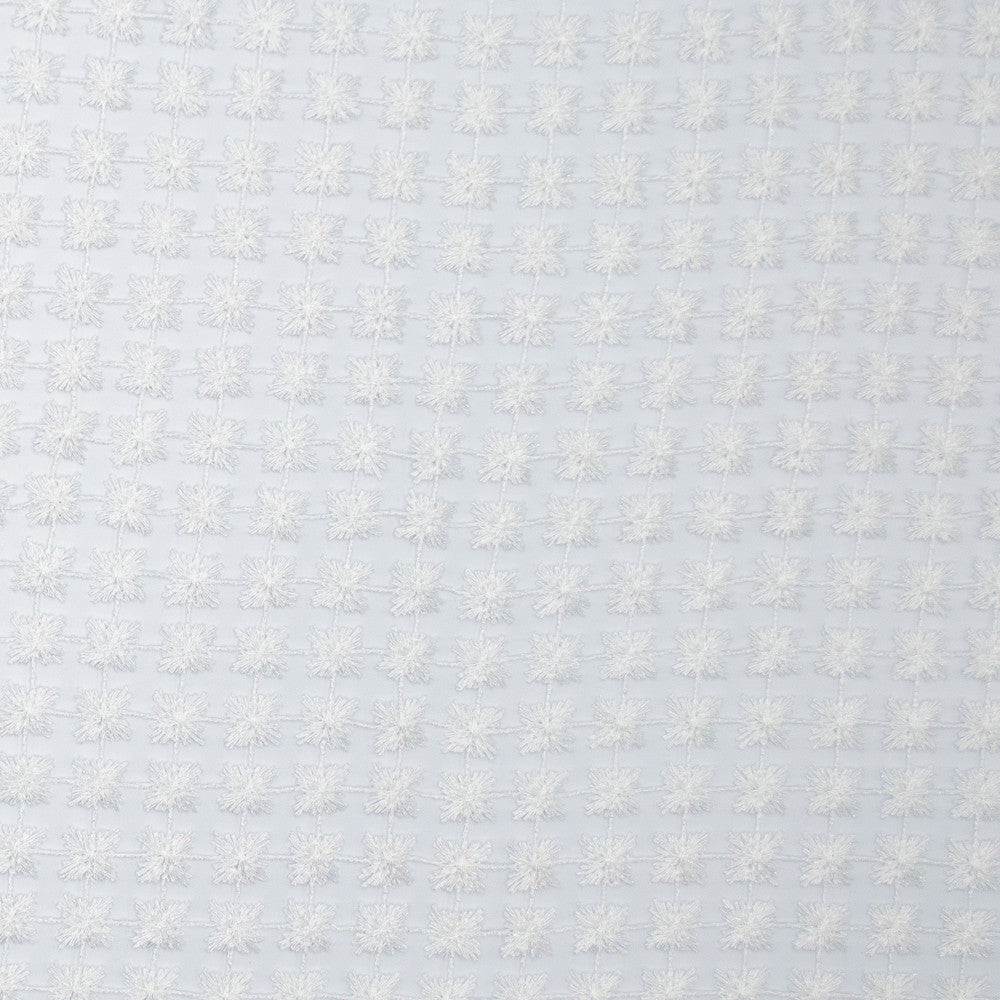Twinkle Pure White by Europatex Designer Fabric Daphne & Twinkle 100% Polyester 01.00" H, 01.00" V 110.00 inches - Swanky Fabrics -