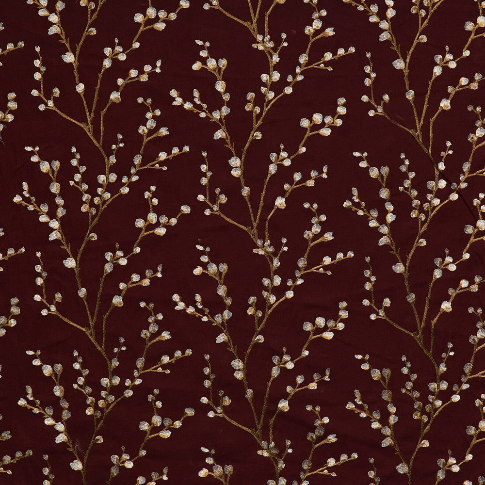 Unreal 1 Wine by Marcus William Designer Fabric KAI/MARCUS WILLIAM IMELDA 77%COT 17%SVI 6%POL %BEMB INDIA </p><p>Repeat: 15.375 51 in - Swanky Fabrics -