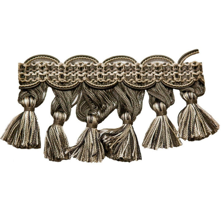 Unveil 3 Mushroom by Stout Designer Trim AMBIANCE TRIM 73%SVI 14%ACR 10%COT 3%POL CHINA </p><p>Repeat: 0 3.25 in - Swanky Fabrics -