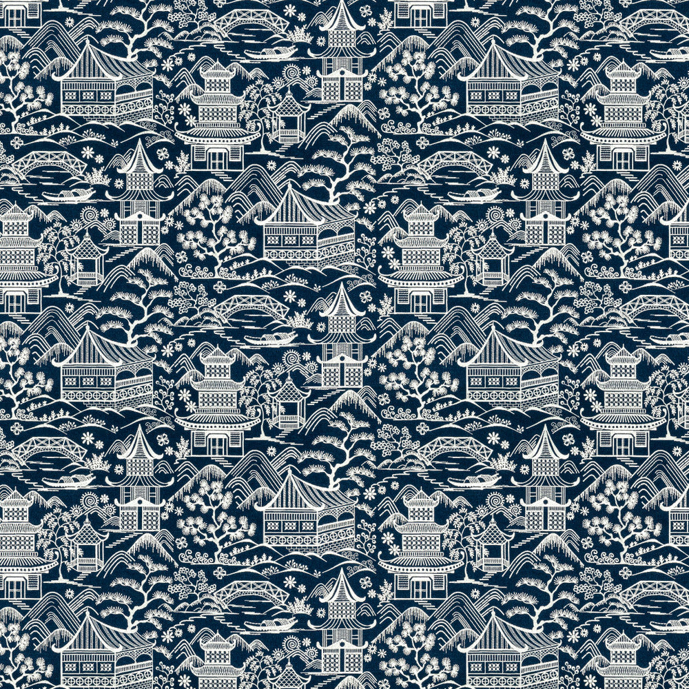 Upsala 1 Navy by Stout Fabric Stout Fabric Upsala 1 NavyFabric RAINBOW LIBRARY INK/SAPPHIRE INDIA </p><p>Repeat: H: 25.375, V: 17.875 50.75 in - Fabric Carolina -