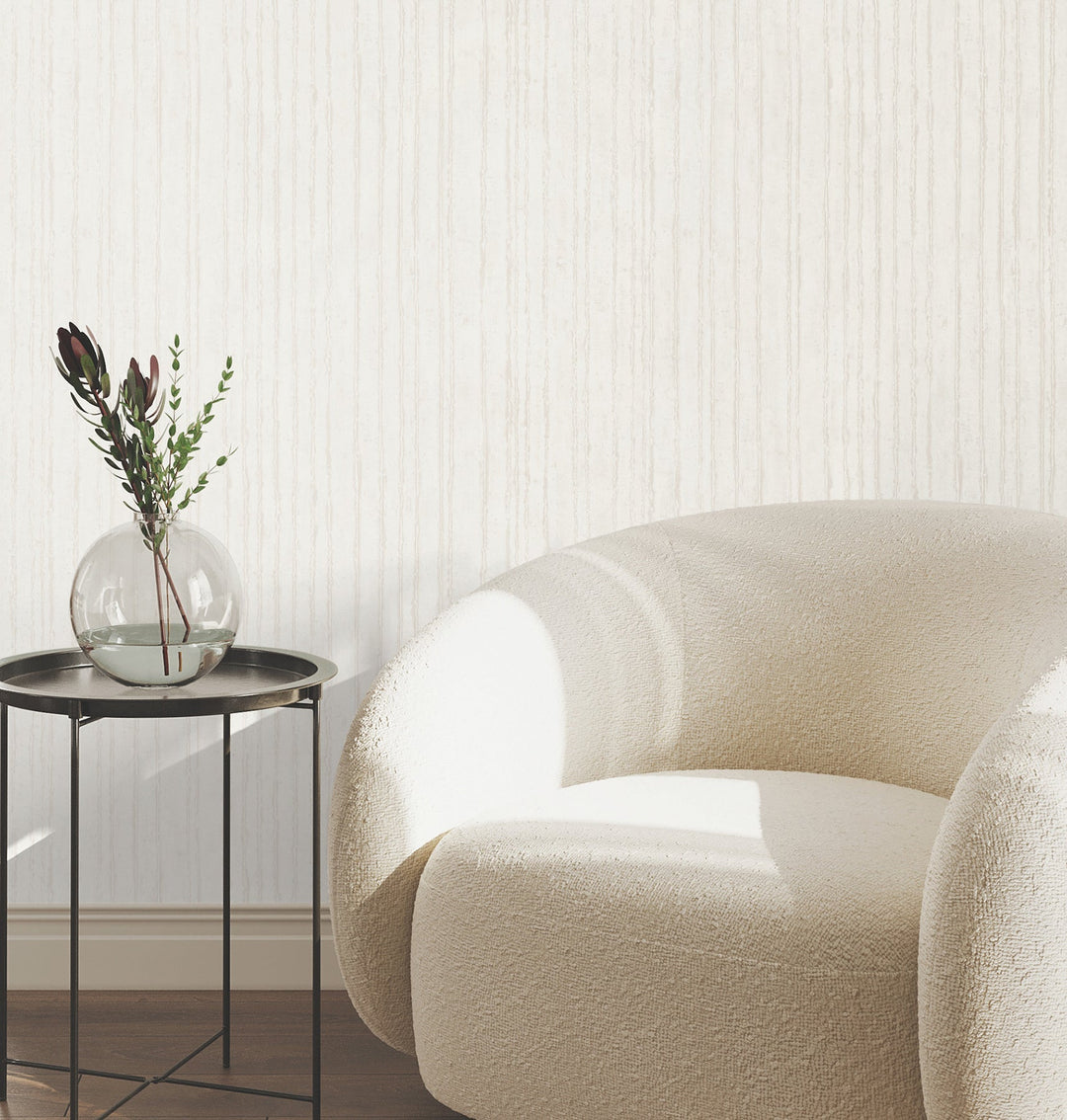 Precious Metal Pearl Corrugated Wallpaper by York Wallcoverings Designer