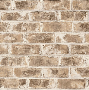 Brewster Wallpaper Jomax Neutral Warehouse Brick