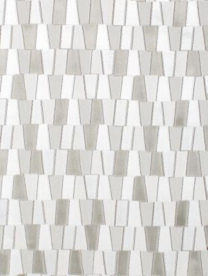 Facets Pearl V444860001 by Old World Weavers Designer Fabric MAGNETICS 70% VISCOSE 30% POLYESTER BELGIUM MEDIUM DUTY Horizontal: 11.5" and Vertical: 13.5" 55 - Swanky Fabrics -